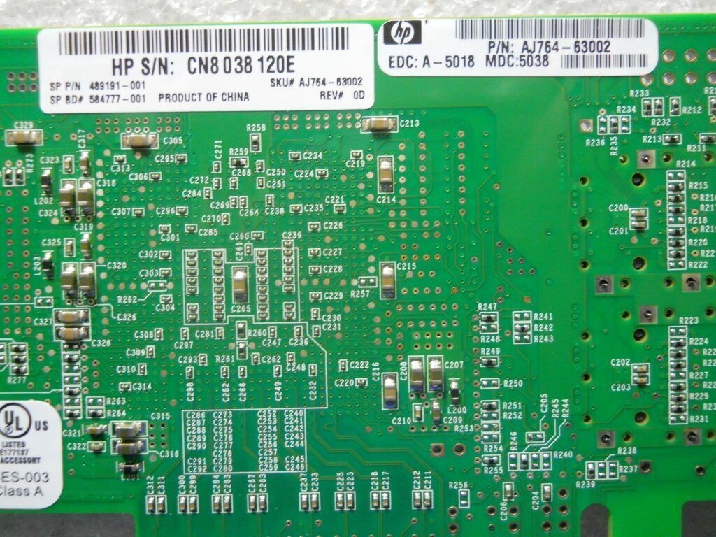 HP 584777-001 82Q 8GB Dual Port HBA Card 489191-001 AJ764-63002 HIGH 2x SFP
