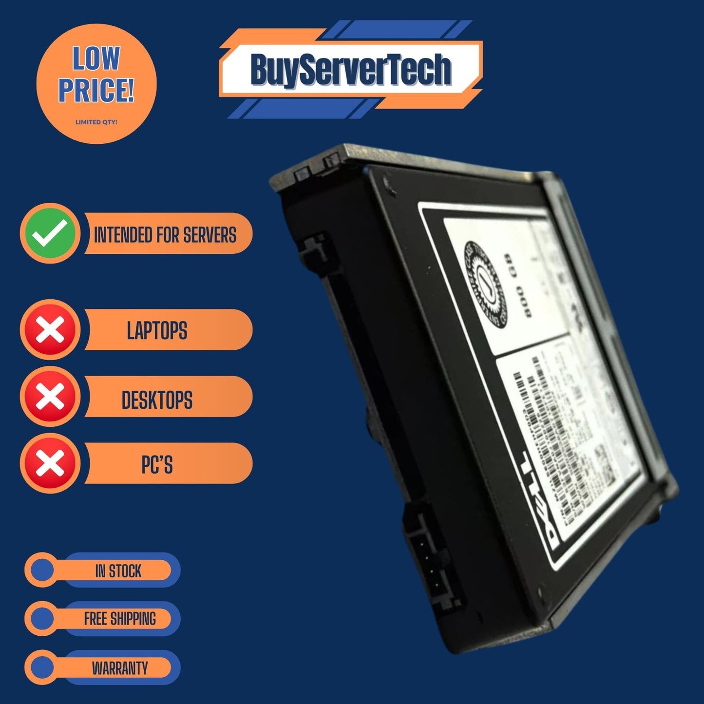 Dell 0HF06W 800GB 12G SAS 2.5" SSD SFF MU Hot-Swap R Series Server Drive | NEW