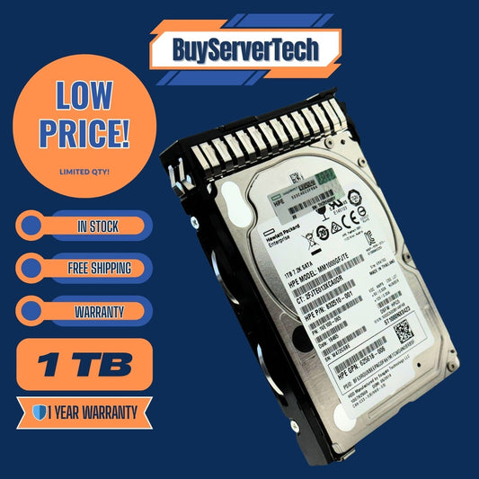 HP 655710-B21 1TB 7200RPM 2.5" SATA 6Gbps HDD | 656108-001 | 0 Hours | 1 Year 