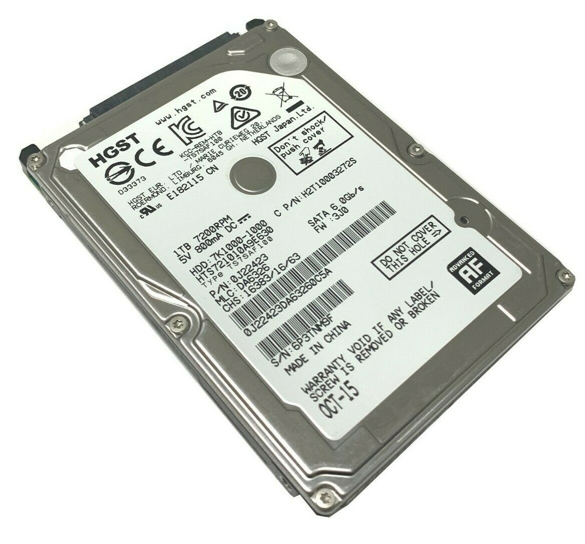 HGST 1Tb Sata 2.5 HDD Hard Drive HTS721010A9E630 7K1000-1000 0J30643 097DYV