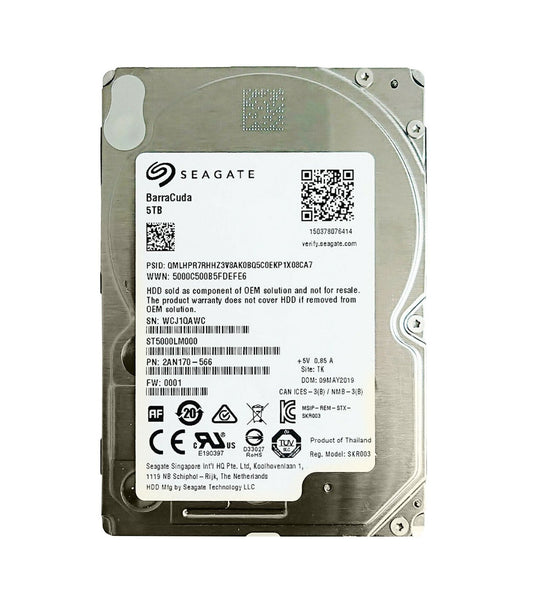 Seagate ST5000LM000 5TB 128MB SATA 6.0Gb/s (15MM) 2.5" Hard Drive