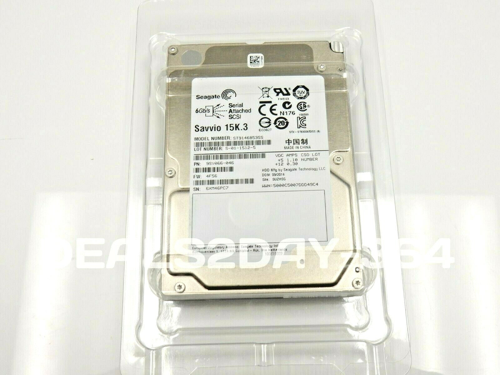 ST9146853SS SEAGATE Savvio 15K3 146GB 2.5' SAS 9SV066 Hard  sever HP Dell 