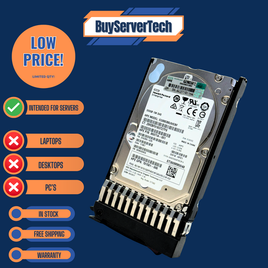 HPE 785071-B21 300GB 10K SAS 12Gbps 2.5" HDD | NEW | 785412-001 | SFF | 1YR