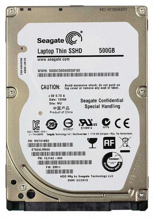 Seagate Thin ST500LM000 500 GB 2.5" SATA III Hybrid SSHD Laptop Drive