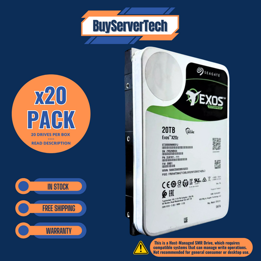 Lot of 20 Seagate Exos X20z 20TB ST20000NM001J 7.2k 3.5" SATA 6Gb/s SMR Ent HD