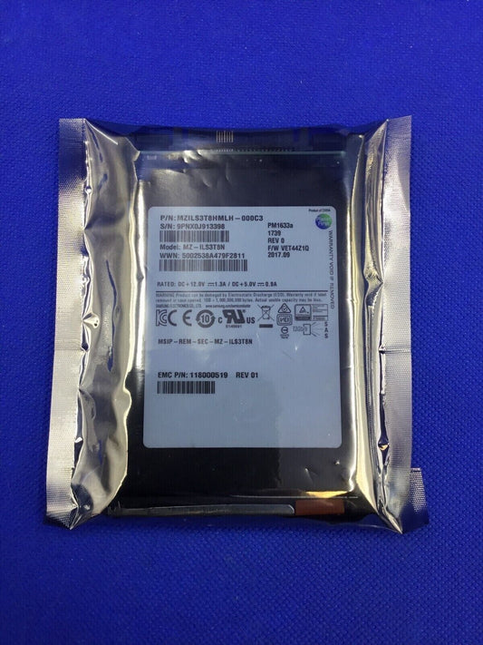 MZ-ILS3T8N SAMSUNG 3.84TB SAS 12G  SFF SC PM1633a SSD EMC 118000519