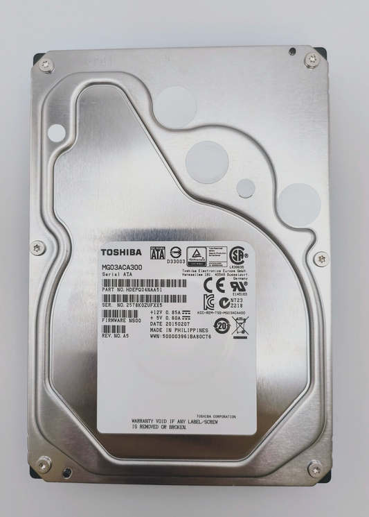 Toshiba MG03ACA300 SATA 2.9TB Internal 7200RPM 3.5" HDD