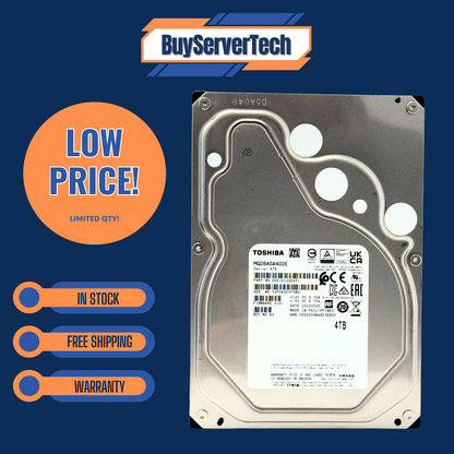 Toshiba MG08ADA400E 4TB 7200RPM 3.5" SATA 6Gb/s HDD 256MB 0HRS 512e Enterprise