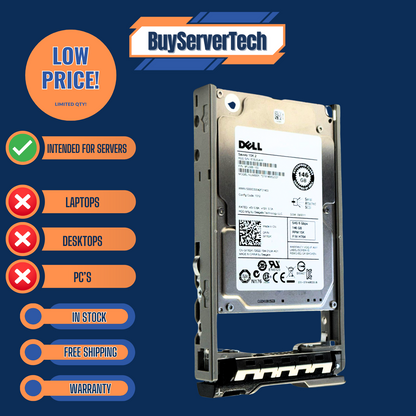 X162K 0X162K 146GB 15K 2.5" SAS 6Gb/s Dell HDD | ST9146852SS | 0 Hours | R-Serie