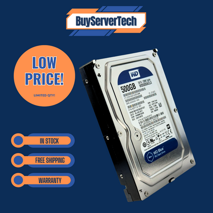 WD Blue 500GB 7.2KRPM 3.5" SATA HDD WD5000AZLX 32MB | Desktop PC Drive |