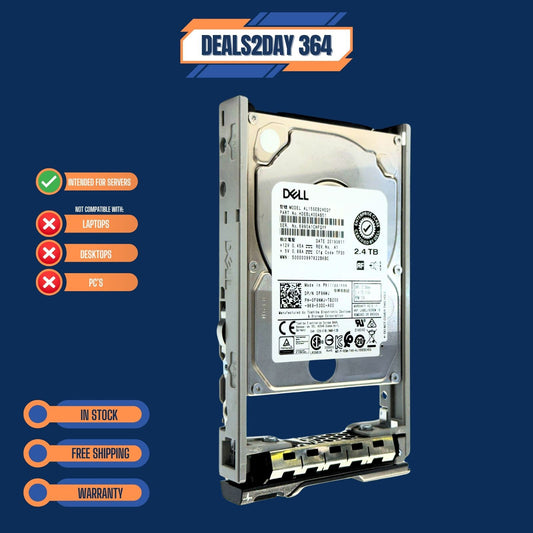 Dell F9NWJ  2.4TB 10K 2.5" SAS 12Gb/s HDD AL15SEB24EQY w/ Tray 0F9NWJ | NEW