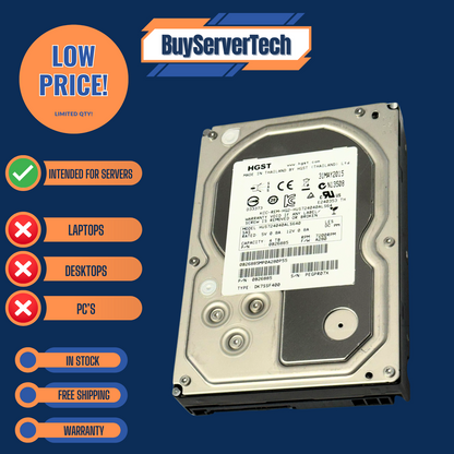 HGST HUS724040ALS640 4TB 7.2K 6Gb/s SAS 3.5" HDD | 0B26885 | Ultrastar 1 Yr Warr