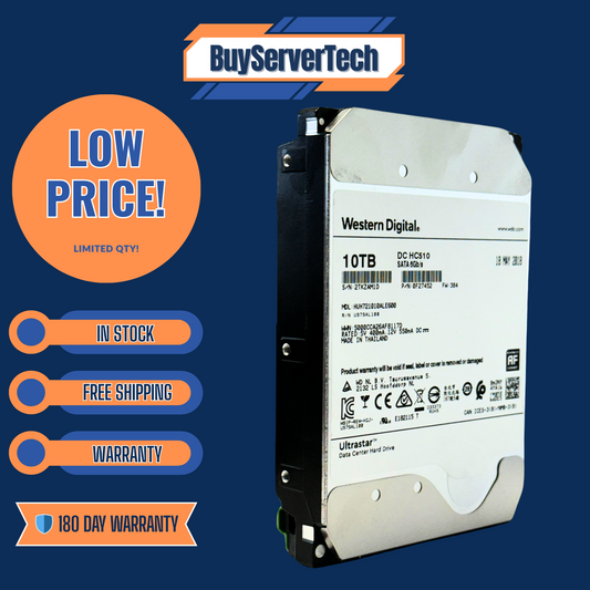 HGST HUH721010ALE600 10TB 7200r SATA 6Gb/s 3.5"  256MB 512e | Grade A - 0F2745