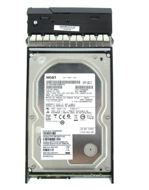 NETAPP X308A-R5 3TB 7.2K 3G LFF 3.5" SATA HARD DRIVE 00V7471 00V7470 W/TRAY