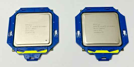 LOT QTY 2 of INTEL XEON 10 CORE E5-2690 V2 25MB 3.00GHZ CPU SR1A5