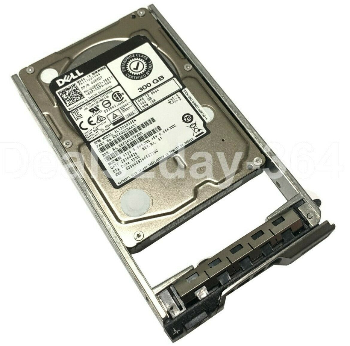 0RVDT 00RVDT Dell ENTERPRISE 300GB 15K 12G 2.5" SAS Hard Drive AL13SXB30EN