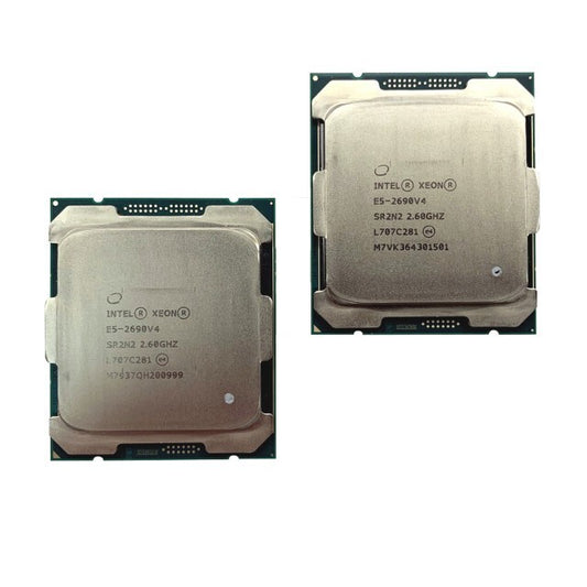 LOT OF 2  Pair Intel Xeon E5-2690v4 2.6Ghz 14-Core 135W 35MB LGA2011-3 CPU SR2