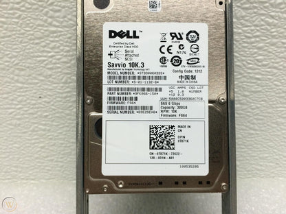 Dell  T871K 0T871K 300GB 10K 2.5in SFF SAS Drive  W/ Caddy Tray not for laptop