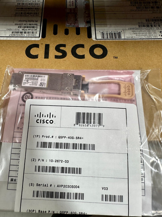 Brand New Sealed Cisco QSFP-40G-SR4 40GBASE-SR QSFP Transceiver Module