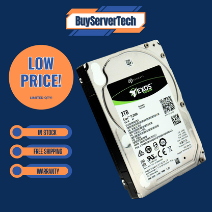 Seagate Exos ST2000NX0253 2TB 7200 128MB 6Gbs SATA 2.5" HDD | Grade A