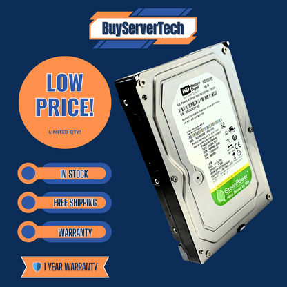 WD10EURX 1TB 5400RPM 64MB 3.5" SATA HDD | Western Digital AV-GP | CCTV DVR PC