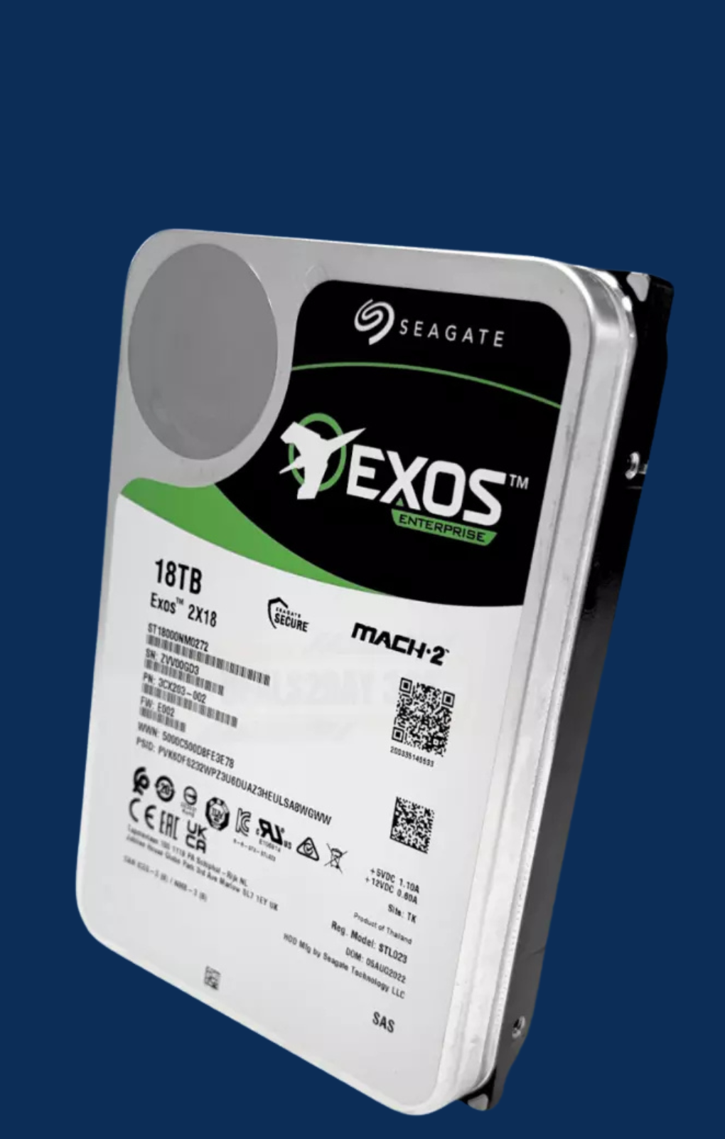 SEAGATE EXOS 2X18 ST18000NM0272 18TB 3.5 7.2K SAS-3 256MB ENTERPRISE 512/4KN H