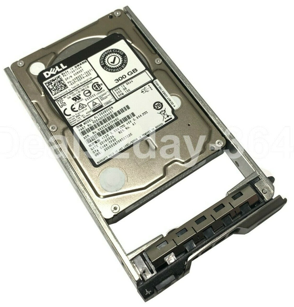 0RVDT 00RVDT Dell ENTERPRISE 300GB 15K 12G 2.5" SAS Hard Drive AL13SXB30EN