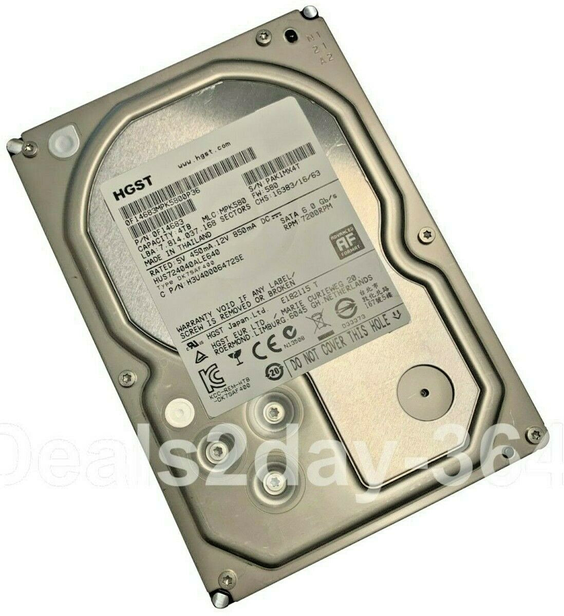 Hitachi 4TB 3.5" Hard Drive HUS724040ALE640 Ultrastar 7K4000 Internal 7.2K