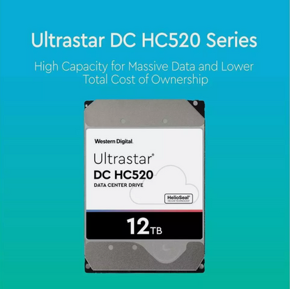 WD HUH721212AL5200 12tb DC Hc520 7200 RPM SAS 6.0gb/s 3.5" Server Drive
