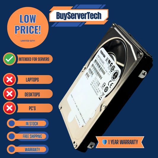 Toshiba MBF2600RC 600GB 10K SAS 6Gb/s 2.5" Enterprise HDD 16MB Cache | 1YR