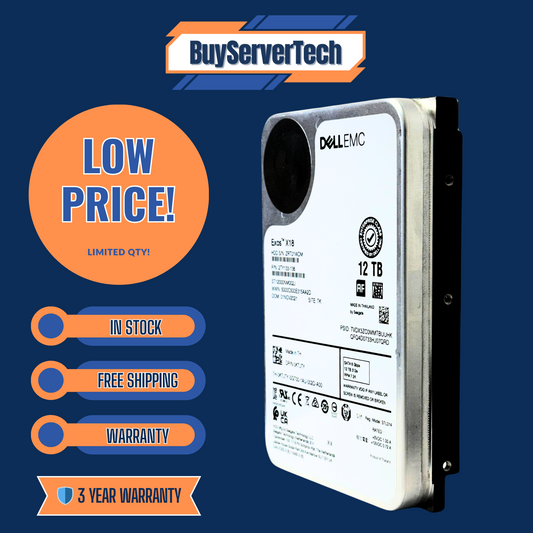 Dell / Seagate KTJTY 12TB 7200RPM 6Gb/s 3.5" SATA HDD - 0KTJTY | 0 Hours | 3 Yr