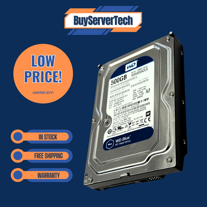 WD Blue 500GB 7.2KRPM 3.5" SATA HDD WD5000AZLX 32MB | Desktop PC Drive |
