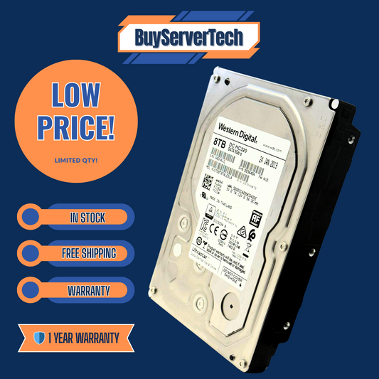 WD Ultrastar DC HC320 8TB 7200RPM 3.5 SATA HDD | HUS728T8TALE6L4 | 1YR - 0B364