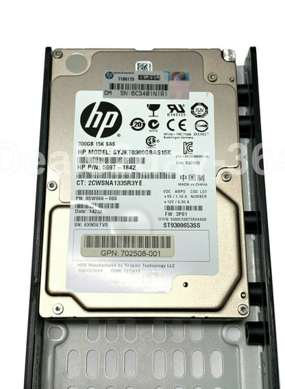 5697-1842 QR492A HPE 3PAR M6710 300GB 15K 6G SFF 2.5'' SAS HDD HARD DRIVE