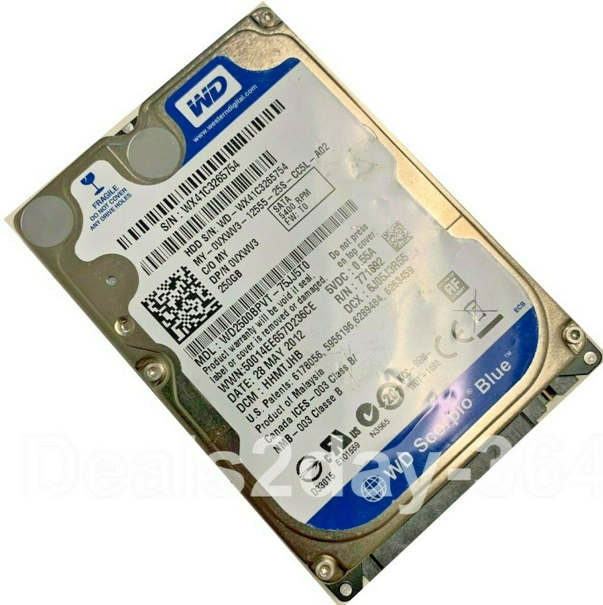 WD Scorpio Blue WD2500BPVT 250GB 5.4K RPM 3Gb/s 8MB 2.5" SATA Laptop HARD DRIVE