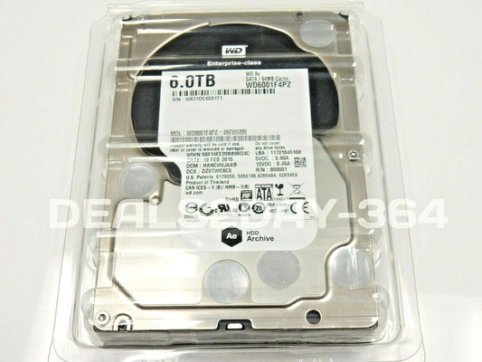 WD 6TB 3.5" AE Datacenter Archive SATA III 64 MB Cache Enterprise Hard Drive (