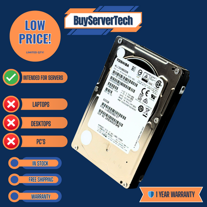 Toshiba AL13SXB600N 600GB 15K SAS 12Gb/s 2.5" HDD | Enterprise - 1 Year warranty
