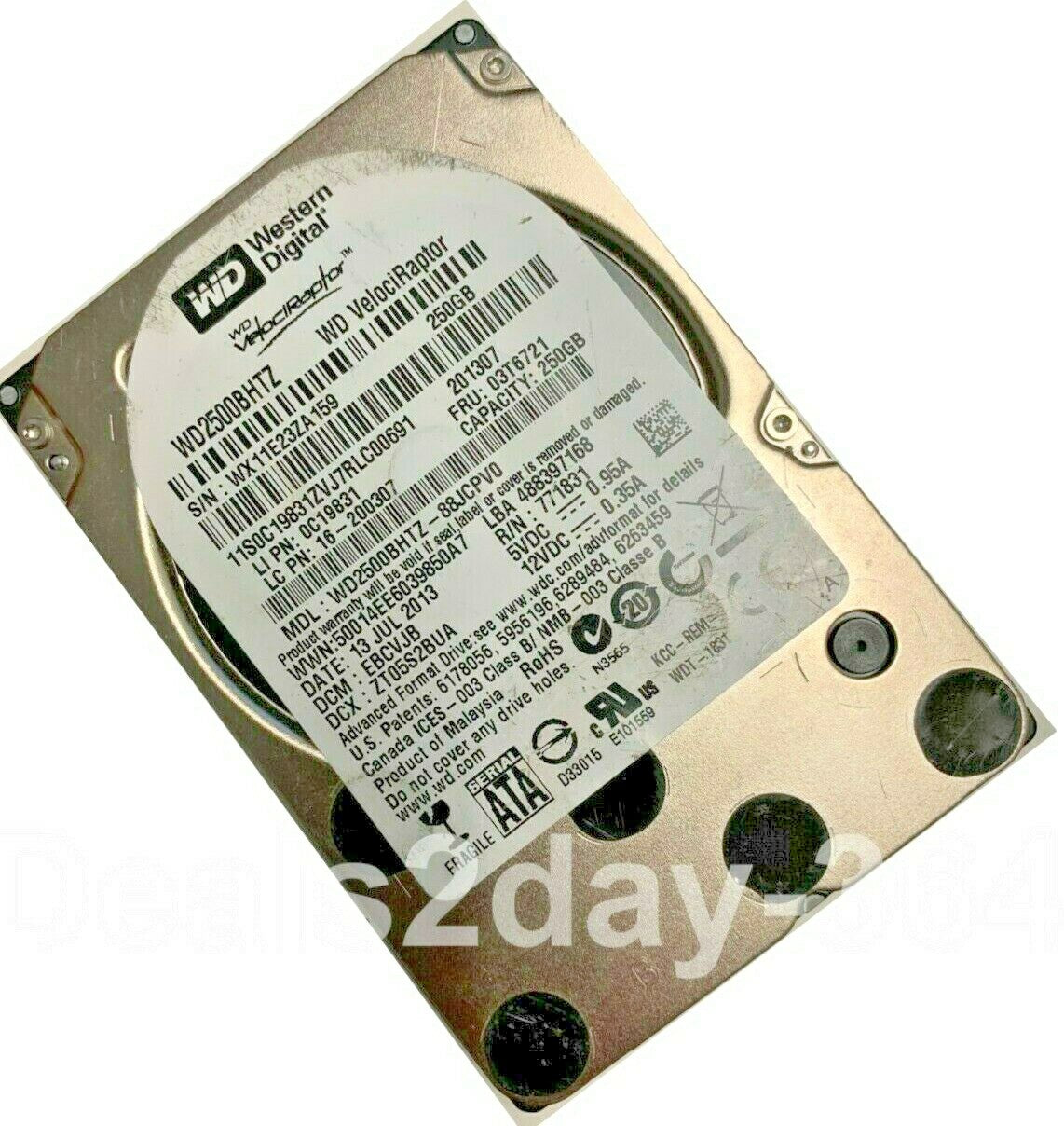 Western Digital WD2500BHT  Velociraptor 250GB 10K RPM 2.5" SATA Hard Disk Drive