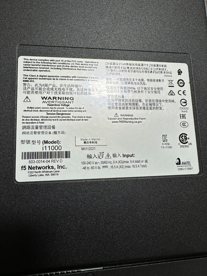 F5 BIG-IP i11000 F5-BIG-LTM-i11800/F5 BIG-IP i11600