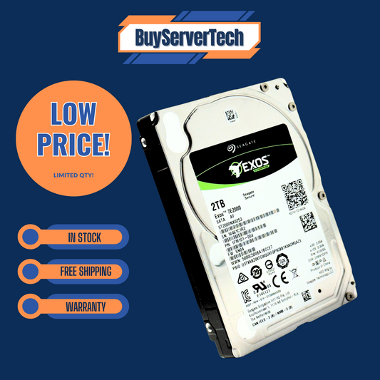 Seagate Exos ST2000NX0253 2TB 128MB 2.5 SATA 6Gb/s 7200RPM HDD | 1 Year warran