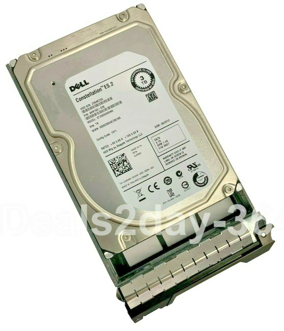 DELL JMN63 0JMN63 ST33000650NS 3TB 7.2K 6G LFF 3.5" SATA HARD DRIVE