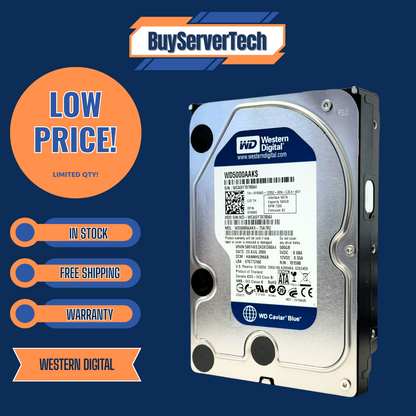 WD5000AAKS Western Digital Blue 500GB 7200RPM 3.5" SATA 3.0Gb/s HDD | WD Blue