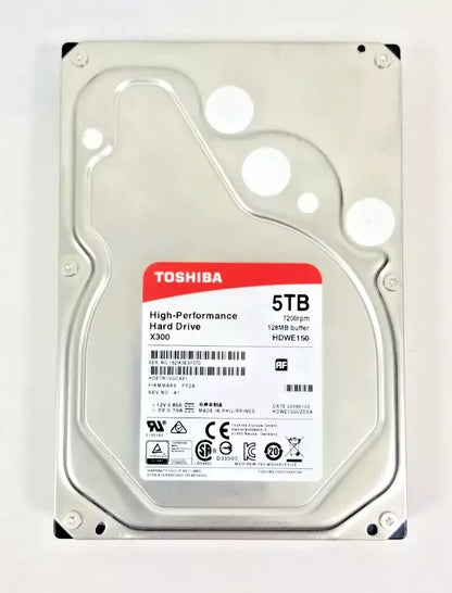 TOSHIBA X300 5TB High Performance -HDWE150, 3.5" SATA Hard Drive HDETR10GCA51