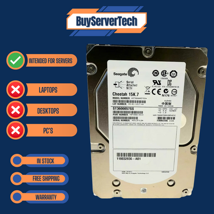 Seagate Cheetah 15K.7 ST3600057SS 600GB 15K 16MB SAS 6Gb/s 3.5" HDD | NEW 0 HOUR