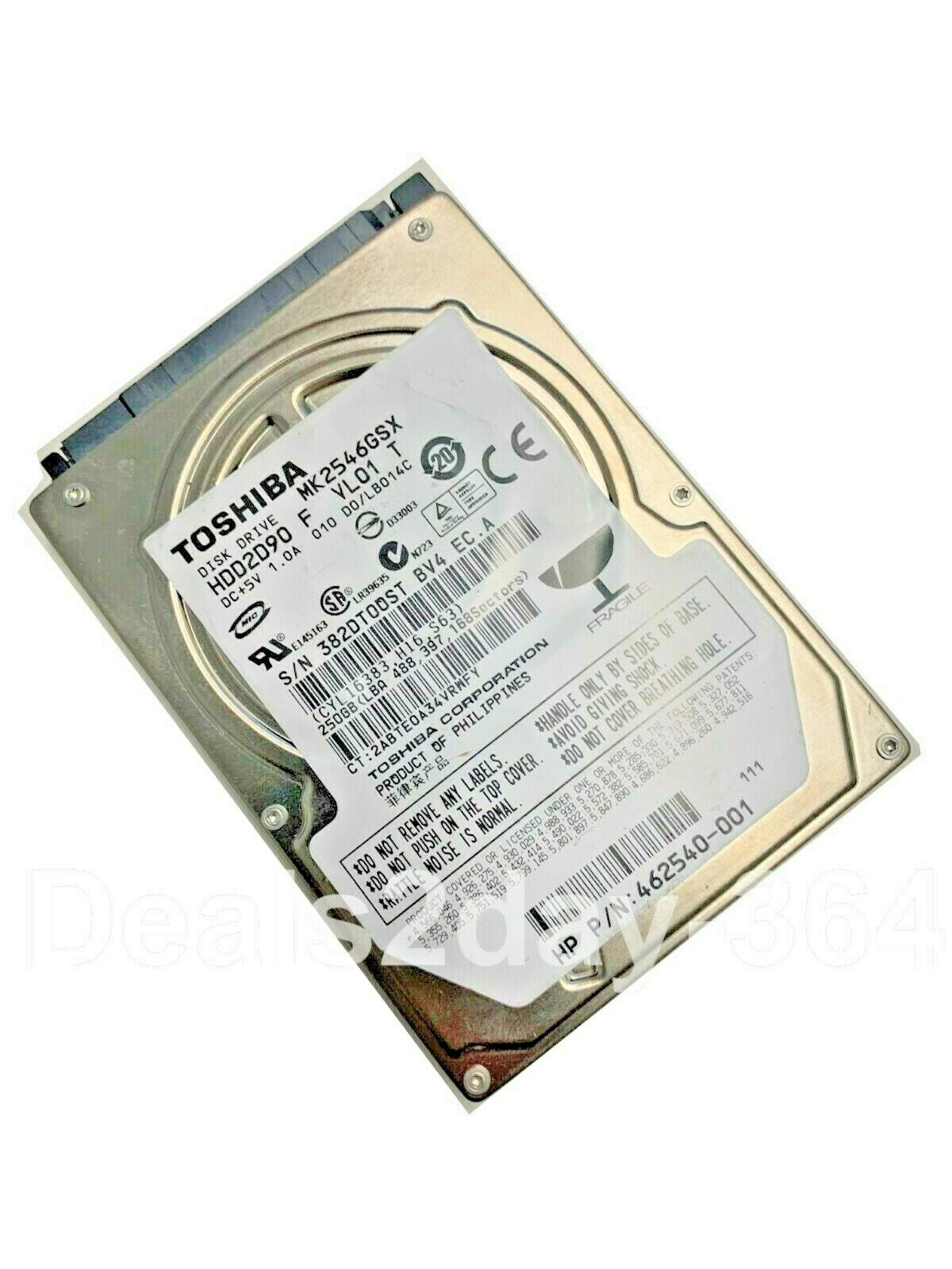Toshiba MK2546GSX 250GB Internal 5400RPM SATA 2.5" Laptop HDD Hard Drive