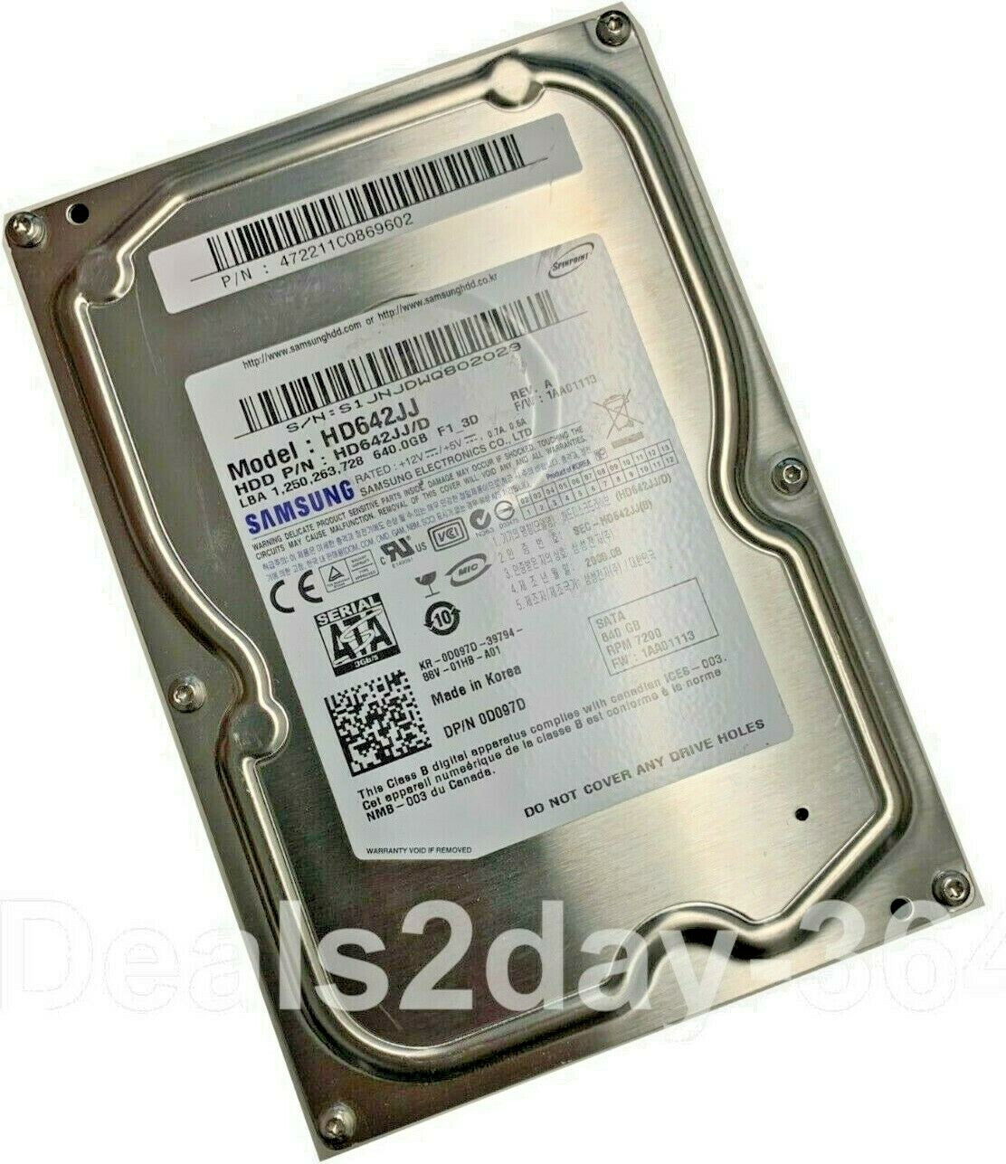 SAMSUNG SPINPOINT F1 HD642JJ 640GB 7200RPM SATA 300 3.5" Hard Drive *NEW