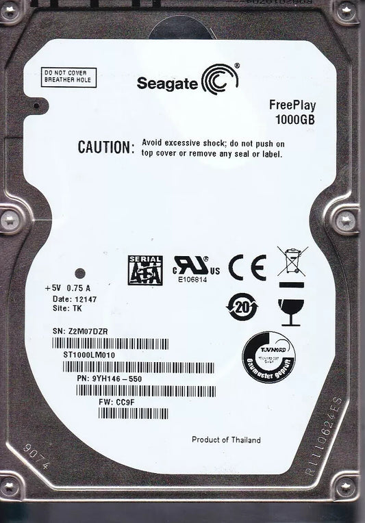 Seagate FreePlay ST1000LM010 1TB 2.5" SATA Hard Disk Drive HDD Zero Hours