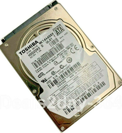 Toshiba MK1646GSX HDD2D92 160GB  5400RPM 2.5" SATA 0 Hour Drive laptop