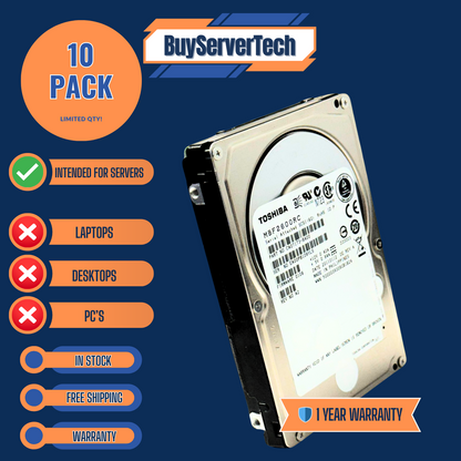Toshiba MBF2600RC 600GB 10K SAS 6Gb/s 2.5" Ent HDD 16MB Cache | 1YR