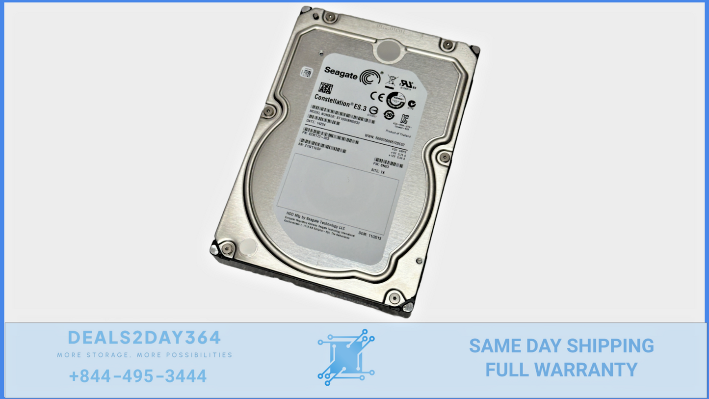 New Seagate ST1000NM0033 1TB 128MB Cache 7.2K 6G 3.5" SP SATA Hard Drive